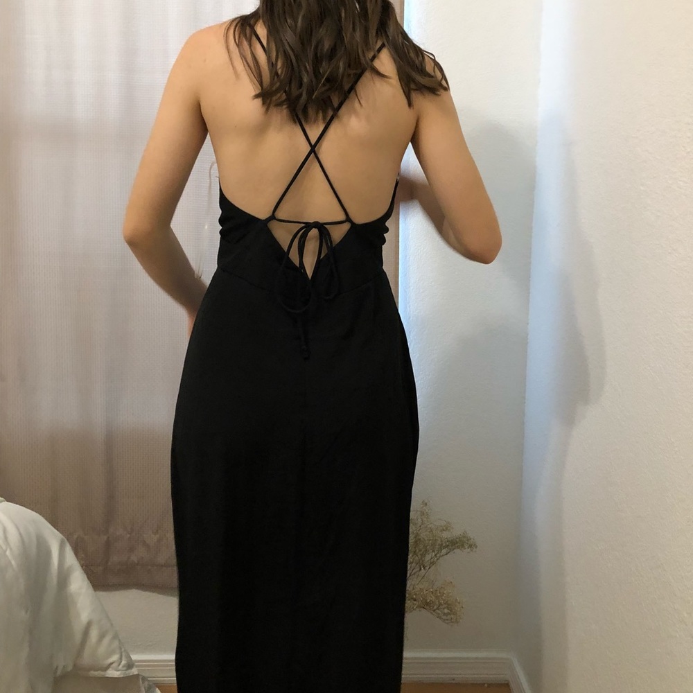 Long black dress - bridesmaid